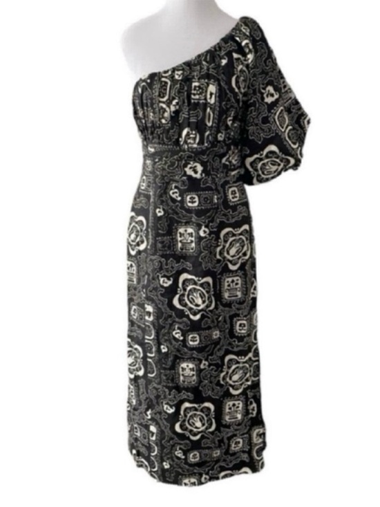 RHODE Dresses & Skirts - RHODE Chantelle Linen Dress Resortwear Bapu Bazaar Black Asymmetrical